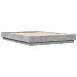 vidaXL Cadre de lit gris béton 150x200 cm bois d'ingénierie