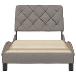 vidaXL Cadre de lit sans matelas taupe 90x190 cm tissu