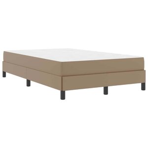 vidaXL Cadre de lit avec matelas Cappuccino 120 x 200 cm tissu