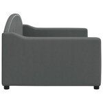 vidaXL Lit de repos sans matelas gris foncé 90x200 cm tissu
