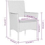 vidaXL Ensemble à manger de jardin et coussins 5 Pièces blanc rotin verre