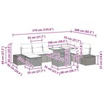 vidaXL Ensemble de canapé de jardin 9 Pièces Gris polyrotin