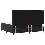 vidaXL Lit à ressorts avec tête de lit Noir 200 x 200 cm Velours