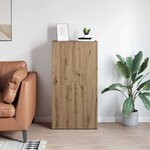 vidaXL Cabinet de Bureau avec étagère chêne artisanal 60 x 32 x 115 cm