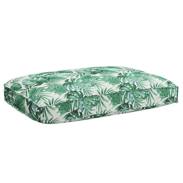 vidaXL Coussin pour assise de palette Floral Motif de feuille