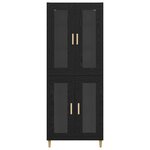 vidaXL Haut Armoire Chêne noir 69 5 x 34 x 180 cm Bois d'ingénierie