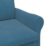 vidaXL fauteuil Bleu 76 x 94 x 102 cm Velours