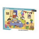 T'CHOUPI Puzzle cadre 15 pieces - T'choupi fete son anniversaire - Ravensburger - Puzzle enfant avec cadre - Des 3 ans