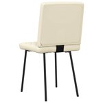 vidaXL Chaises à manger lot de 6 crème similicuir