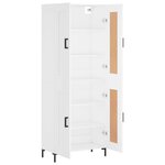 vidaXL Buffet haut Blanc 69 5x34x180 cm Bois d'ingénierie