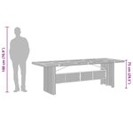 vidaXL Ensemble à manger de jardin 11Pièces avec coussins gris poly rotin