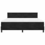 vidaXL Lit à ressorts avec matelas Noir 180 x 200 cm Velours