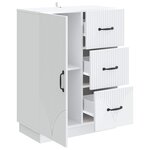 vidaXL Buffet Blanc 66 x 34 5 x 87 cm Bois d'ingénierie