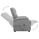 vidaXL Fauteuil Gris clair Tissu