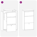 vidaXL Boîte aux lettres blanche 44x22x82 cm en acier