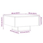 vidaXL Table basse chêne artisanal 60x60x31 5 cm bois d'ingénierie