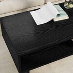 vidaXL Table basse Chêne noir 100 x 46 x 35 cm Bois d'ingénierie