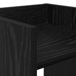 vidaXL Support de Plante Chêne noir 30 x 30 x 100 cm Bois d'ingénierie