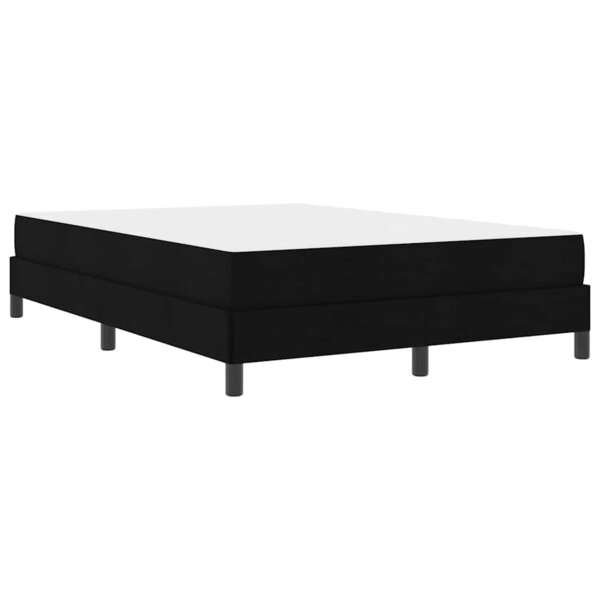vidaXL Lit à ressorts avec matelas Noir 140 x 200 cm tissu