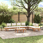 vidaXL Ensemble de canapé de jardin 5 Pièces Marron et Crème