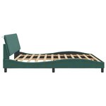 vidaXL Cadre de lit sans matelas vert foncé 200x200 cm velours