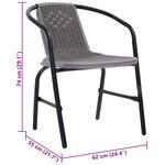 vidaXL Ensemble à manger de jardin et coussins 9 Pièces beige Poly rotin