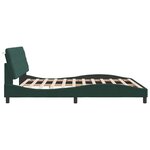 vidaXL Cadre de lit avec lumières LED vert foncé 180x200 cm velours