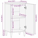vidaXL Buffet Marron clair 33 5 x 40 x 75 cm
