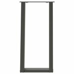 vidaXL Pieds de table console en U  2 pièces  anthracite  38 x (72-73) cm  acier