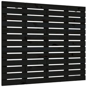vidaXL Tête de lit murale Noir 106x3x91 5 cm Bois massif de pin