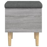 vidaXL Banc de rangement sonoma gris 42x42x46 cm bois d'ingénierie