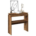 vidaXL Table console vieux bois 80 x 30 x 80 cm bois d'ingénierie