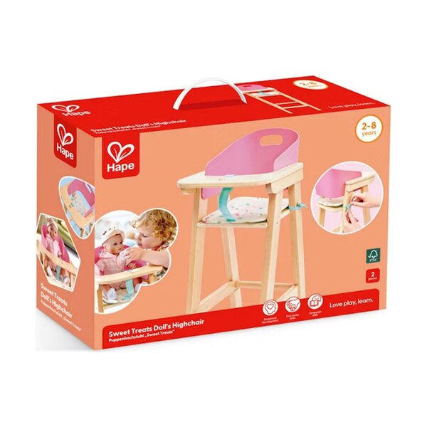 Hape E3609 - Chaise haute pour poupée - Sweet Treats
