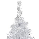 vidaXL Arbre de Noël artificiel pré-éclairé/boules argenté 120 cm PET