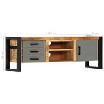 vidaXL Meuble TV 120 x 30 x 40 cm Bois massif de manguier