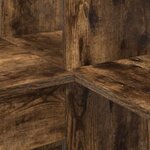 vidaXL Bureau d'angle avec étagère Chêne fumé 101 5 x 149 5 x 149 5 cm