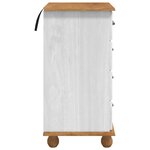 vidaXL Commode ASKIM Blanc 45 8 x 40 x 79 cm Bois de pin massif