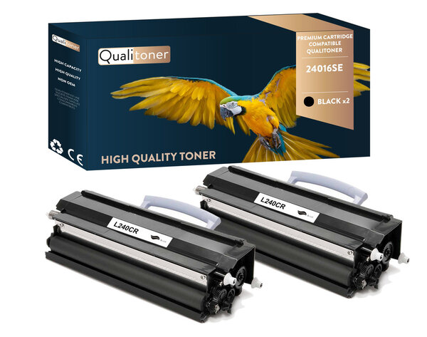 Qualitoner x2 toners 24016se noir compatible pour lexmark