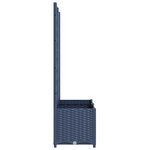 vidaXL Jardinière avec treillis bleu gris 80x40x136 cm PP