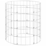 vidaXL Poteau à gabion circulaire Acier galvanisé Ø50x50 cm