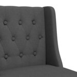 vidaXL Chaises de bar lot de 2 bois massif d'hévéa et tissu