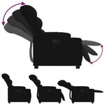 vidaXL Fauteuil inclinable électrique Noir Tissu