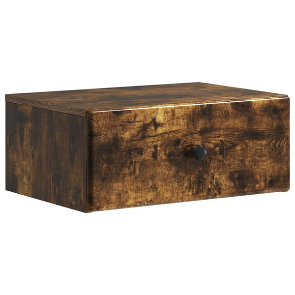 vidaXL Cabinet de chevet mural Chêne fumé 49 x 34 5 x 20 cm