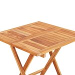 vidaXL Table de bistro pliable 60x60x65 cm Bois de teck solide