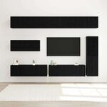 vidaXL Ensemble meuble TV 7 Pièces Chêne noir 30.5 x 30 x 110 cm