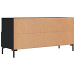 vidaXL Meuble TV noir 102x36x50 cm bois d'ingénierie