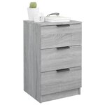 vidaXL Tables de chevet 2 Pièces Sonoma gris 40x36x65 cm