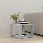 vidaXL Table basse Gris béton 40x40x30 cm Bois d'ingénierie