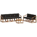 vidaXL Ensemble de canapés d'extérieur 8 pc Naturel et Noir