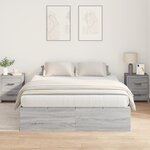 Cadre de lit de rangement vidaXL Gris Sonoma 140x190 cm